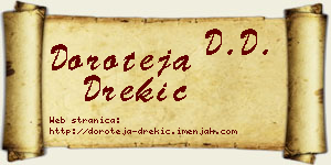 Doroteja Drekić vizit kartica